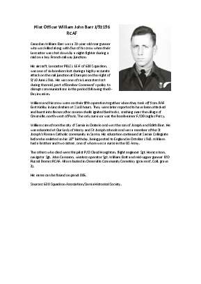 A preview of a PDF biography for Barr, William John